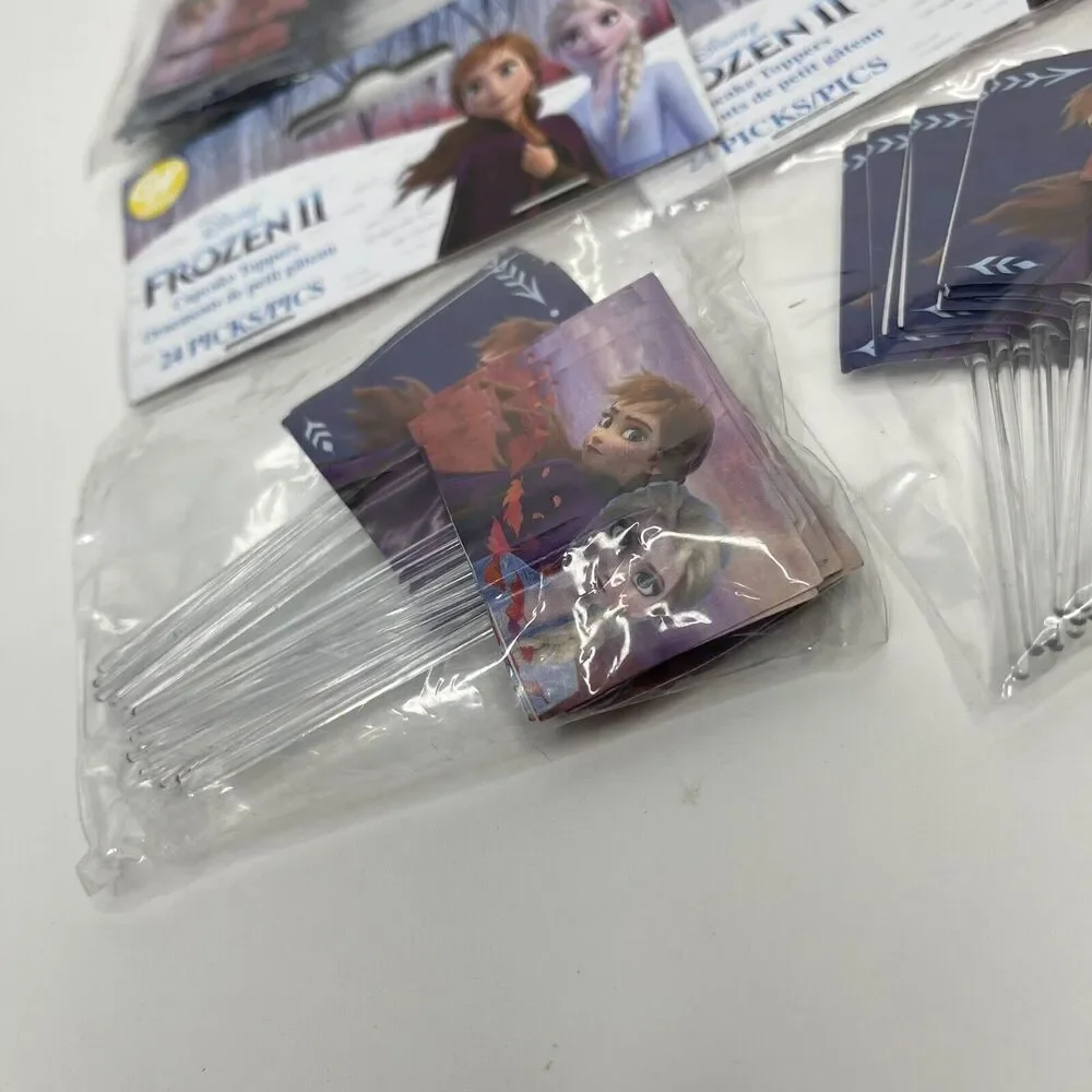 6 Disney Frozen II‎ Cupcake Toppers 24 Picks Birthday Party Wilton 144 Total